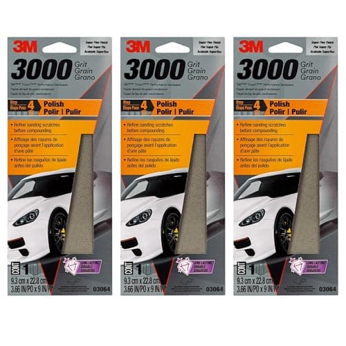 3M 3M Trizact Performance 3000 Grit Sandpaper (03064), 3-Pack